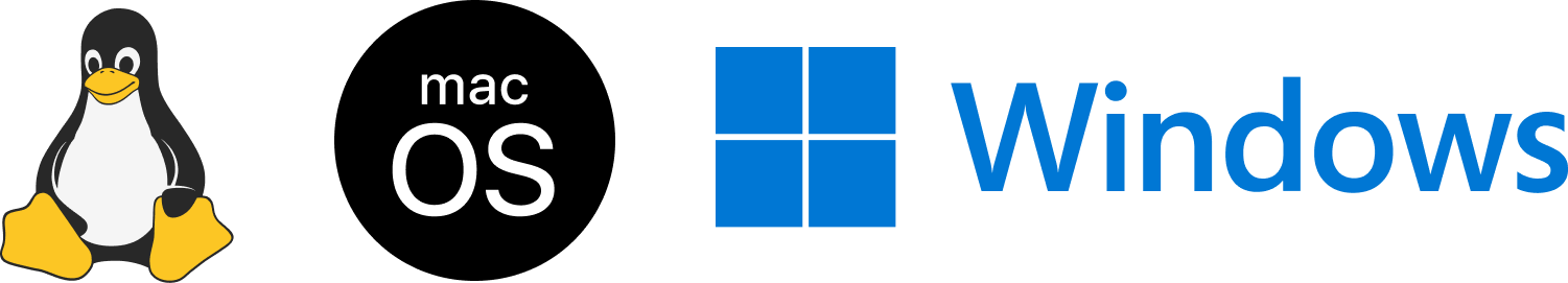 Linux macOs and Windows logo